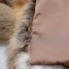 #2603 Women V Neck Short Golden Island Fox Fur Jacket, Real Full Skin Golden Island Fox Coat Luxury Winter Outerwear.c