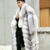 Natural fox fur coat.Luxury Winter Outerwear