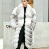 Natural fox fur coat.Luxury Winter Outerwear