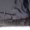 #2608 Short Hooded Silver Fox Fur Coat, Real Full Skin Silver Fox Jacket for Women Luxury Winter Outerwear.d