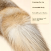 #2603 Women V Neck Short Golden Island Fox Fur Jacket, Real Full Skin Golden Island Fox Coat Luxury Winter Outerwear.d