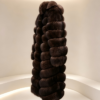 #2620 Dark Brown Horizontal Cut Fox Fur Coat, Real Full Skin Fox Jacket for Women Luxury Winter Outerwear.d