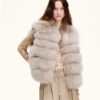 #2643 Women's Fox Fur Vest, Saga Furs Luxury Sleeveless Fur Gilet for Winter.B