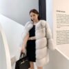 Women's Long Fox Fur Coat, Real Full Skin Luxury Winter Outerwear for Women