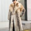 Men's SAGA Fox Fur Coat, Real Full Skin Long Length Luxury Winter Outerwear for Men