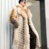 Men's SAGA Fox Fur Coat, Real Full Skin Long Length Luxury Winter Outerwear for Men