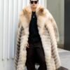 Men's SAGA Fox Fur Coat, Real Full Skin Long Length Luxury Winter Outerwear for Men