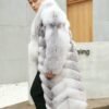 Natural fox fur coat.Luxury Winter Outerwear