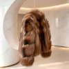 #2616 Luxury Gradient Raccoon Dog Fur Coat, Real Full Skin Raccoon Dog Jacket for Women Winter Outerwear.b