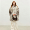 #2624 Fox Fur Coat, Real Full Skin Fox Jacket for Women Luxury Winter Outerwear.b