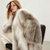 #2624 Fox Fur Coat, Real Full Skin Fox Jacket for Women Luxury Winter Outerwear.a